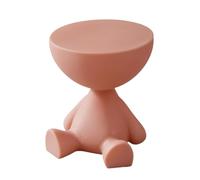 Petite table d'appoint ronde moderne pour salon et chambre à coucher, design fin pour les petits espaces, parfaite pour l'heure du thé et la décoration, couleur rose
