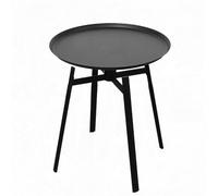 Petite table d'appoint ronde moderne - Table d'appoint et table de nuit pour salon et chambre à coucher - Structure en métal robuste, idéale pour les petits espaces, utilisation en intérieur/extérieur