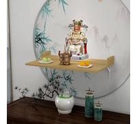 Petite Table d'autel Bouddhiste Domestique, Autels de Prière Personnels Chinois de Niche de Bouddha, pour Placer Vos de Table de Sanctuaire de Décoration Spirituelle(Wood,70 * 50 * 6cm/27 * 19 * 2in)