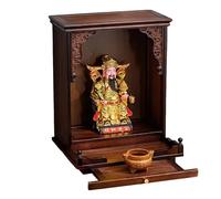 Petite Table D'autels en Bois Massif Autels Bouddhiste pour la Spiritualité Table de Méditation à Poser Ou à Fixer au Mur pour la Prière et Le Culte à Domicile(Desktop,43.5x36x55cm)