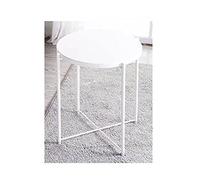 Petite table de bistrot ronde pour la maison et le bureau, petite table ronde (couleur : blanc, taille : 1) (blanc 1)