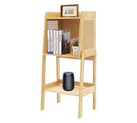 Petite table de chevet à 3 niveaux - Bibliothèque moderne - Couleur bois