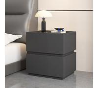 Petite table de chevet avec 2 tiroirs - Table d'appoint élégante pour chambre à coucher, bacs de rangement en tissu pour placard et entrée, meubles compacts pour dortoir universitaire Marron foncé