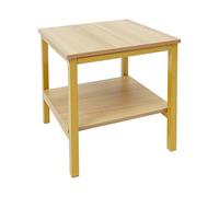 Petite table de chevet en bois avec 2 niveaux, moderne pour chambre à