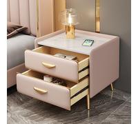 Petite table de chevet étroite avec 2 tiroirs - Polyvalente - Pour chambre à coucher ou salon - Économie d'espace - Solution de rangement élégante - Design moderne