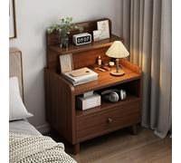 Petite Table de Chevet Haute avec Tiroir et Étagère Ouverte, Table de Nuit, Tables D'Appoint for Salon, Entrée, Dressing, Mobilier de Chambre