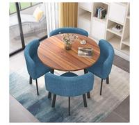 Petite table de conférence ronde avec 4/6 chaises, moderne et simple, bureau, salle à manger, cuisine, réception, loisirs, table de négociation créative (A1)