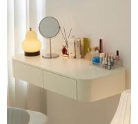 Petite table de maquillage murale à suspendre avec 2 tiroirs pour chambre à coucher, station de maquillage pour filles et femmes (120 x 42)