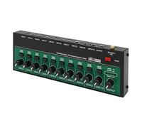 Petite table de mixage 10 canaux - Ultra compacte - Avec 1 câble de charge USB et 1 prise - Pour microphones, PC, guitares, basses - Scène