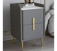 Petite table de nuit étroite en bois massif de 30 cm de large - table d'appoint de chambre à coucher en bois moderne avec deux tiroirs et des pieds hauts pour un nettoyage quotidien faci K 30*35*55cm