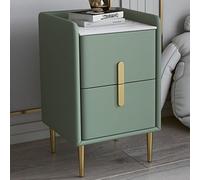 Petite table de nuit étroite en bois massif de 30 cm de large - table d'appoint de chambre à coucher en bois moderne avec deux tiroirs et des pieds hauts pour un nettoyage quotidien faci E 30*35*55cm