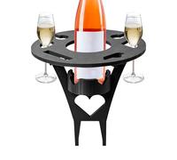 Petite table de plage - Plateau d'extérieur pour apéritif et vin avec porte-gobelet | Table De Pique-Nique Pliante À Vin - Pour l'aventure en plein air, jardin, parc, plage, cour, maison, balcon, terr