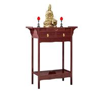 Petite Table De Puja, Support D'autel du Jour des Morts, Banc De Prière Chinois, Table De Puja en Bambou Naturel avec Tiroir, for Salons, Sanctuaires Et Temples(100x100cm)