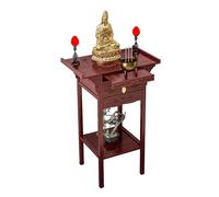 Petite Table De Puja, Support D'autel du Jour des Morts, Banc De Prière Chinois, Table De Puja en Bambou Naturel avec Tiroir, for Salons, Sanctuaires Et Temples(80x120cm)
