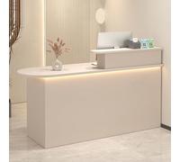 Petite table de réception de salon moderne avec lumières LED tiroirs verrouillables et comptoir pour salon de vente au détail mobilier de salon élégant et fonctionnel avec fonctions lumineuses et