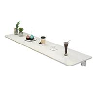 Petite table de salle à manger compacte à fixation murale flottante invisible pour ordinateur, petit déjeuner, table de bar (80 x 30 cm) design peu encombrant