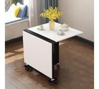 Petite table de salle à manger extensible ultra fine en bois Table de cuisine multifonction pliable Économie d'espace Design avec 6 roues pour une mobilité facile