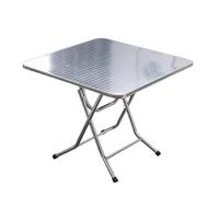 Petite table de salle à manger polyvalente et extensible carrée en acier inoxydable, design pliable, parfaite pour la préparation et les solutions d'économie d'espace