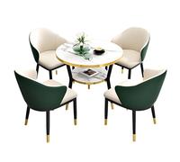 Petite table de salle à manger ronde avec chaises, 70 cm / 27.5in pour maison, bureau, réception, petit déjeuner, bar, salon, cuisine