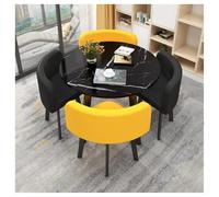 Petite table de salle à manger ronde, bureau simple, réception, négociation, réunion pour loisirs, salle à manger et cuisine (B)