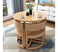 Petite table de salle à manger ronde et chaises - Table de conférence pliante moderne - Table basse pour les loisirs, la maison, le balcon