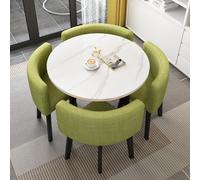 Petite table de salle à manger ronde pour café et thé, table de petit déjeuner avec chaises compactes, 80 x 75 cm, meuble de salle à manger design compact