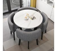 Petite table de salle à manger ronde pour thé et café, cuisine, petit déjeuner, bar, 80 x 74,9 cm, parfait pour les espaces compacts, meubles élégants pour la maison et la salle à manger