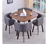Petite table de salle à manger ronde pour thé et café - Table de bar de cuisine avec 2 chaises compactes 80 x 75 cm - Parfait pour les petits espaces