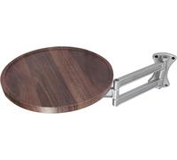 Petite table murale pliable ronde avec support extensible, table de chevet flottante, convient pour chambre à coucher, étude, salon, balcon, camping-car (A)