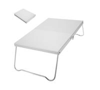 Petite Table Pliante Extérieure Portable en Alliage D'aluminium, 32x21 CM | Usage Outdoor et Voyage, Montage Facile, Résistante à Chaleur, Finition Argentée, Format Compact