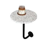 Petite Table Ronde Murale de 40 cm, Table Basse Murale,en Métal Terrazzo, Facile à Installer et à Nettoyer, Adaptée aux Cafés, Pubs et Tables de Chevet Générique