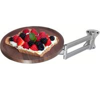 Petite table ronde murale pour balcon, table basse pliable et extensible avec étagères extensibles pour chambre à coucher ou à côté d'un canapé, salon (C)