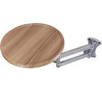 Petite table ronde pliable avec support extensible, table de chevet flottante, convient pour chambre à coucher, étude, salon, balcon, camping-car (C)