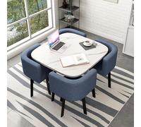 Petite table ronde pour thé au lait - Ensemble de cuisine, salle à manger, table de bar avec chaises 80 x 75 cm, design compact pour la maison et le café