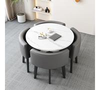 Petite table ronde pour thé et café - Ensemble de salle à manger de cuisine avec chaises 80 x 75 cm - Design moderne compact pour espaces confortables