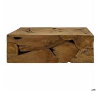 Petite table,Support, Table basse - Solomon - 90x50x30 cm Teck véritable Marron JUILLET7483247