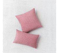 Petite taie d'oreiller assortie, taie de coussin en treillis de diamant Rectangle jeter couverture lombaire 1 pièces enveloppe d'oreiller avec fermeture éclair invisible ( Color : Pink , Size : 45*45c