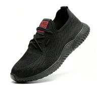 Petite taille Chaussures de pour hommes avec embout en acier, semelles intérieures légères en EVA, semelles en caoutchouc, chaussures de travail et de sport, chaussures décontractées, chaussures de fo