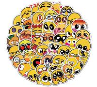 Petite taille Emoji autocollants 100 pièces pour ordinateur portable, vélo, bagages, patchs Graffiti, autocollant de guitare pour bagages de Skateboard,cadeau pour enfant/adolescent