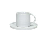 Petite tasse avec soucoupe en porcelaine blanche - Pomax, White - 11x11x6 cm