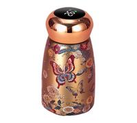 Petite tasse isotherme portable chinoise rétro, isotherme, idéale pour café, jus, hiver, camping, école, cuisine, salle à manger, 6,4 x 6,5 x 13 cm