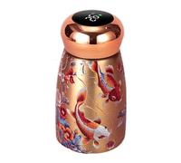 Petite tasse isotherme portable chinoise rétro, isotherme, idéale pour café, jus, hiver, camping, école, cuisine, salle à manger, 6,4 x 6,5 x 13 cm