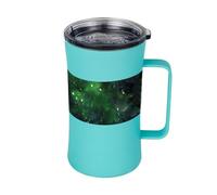 Petite tasse thermique avec poignée - Tasse à café avec poignée | Coupe à boire portable avec couvercle | 600 ml, tasse multifonctionnelle, protégée contre les éclaboussures pour la randonnée, le lieu