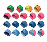 Petite tente de plage pop-up automatique, protection UV et résistance aux intempéries, avec poche zippée, pare-soleil d'été pour bébés, adultes, enfants et animaux domestiques (carmin avec bleu)