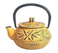 Petite Théière Avec Infuseur 300Ml, Fonte Jaune, Thé Japonais Oriental, Décoration Ethnique Elégante, 13 Cm 29424SGRG