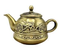 Petite théière décorative en laiton fabriquée à la main pour pendaison de crémaillère Feng Shui, modèle miniature, décoration d'intérieur