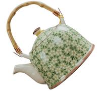 Petite Théière Japonaise en Céramique, avec Infuseur, pour Maison | Finition Vert, Surface Polie, Versement Fluide, Légère, Facile à Transporter Ranger, pour Dégustation