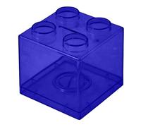 Petite tirelire en pot pour enfants et adultes, tirelire pour pièces de monnaie - Pot à monnaie - Design bloc de construction - Tirelire - Bleu A