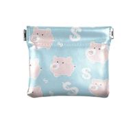 Petite tirelire rose en cuir synthétique pour femme, Tirelire rose mignon dessin animé, 1 size, Impression artistique