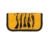 Petite trousse à crayons créative de culture africaine simple trousse à crayons esthétique trousse à crayons sac de rangement porte-stylo bureau, Noir , Taille unique, Organiseur de sac
